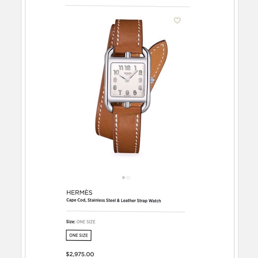 Hermès watch with leather band